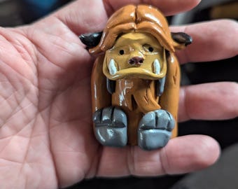 Labyrinth, ludo, polymer clay sculpture, small figurine, clay sculpture, desk pet, worry buddy, born in the 80s, cute model