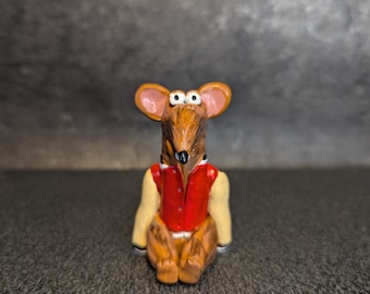 Muppets rizzo the rat desk buddy clay model  shelf desk decor nostalgia  model clay figurine classic kids tv sesame Street Jim Henson