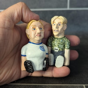 Kerry and Kurtan Desk Buddies from This Country - Handmade Clay Figures shelf decor collectables