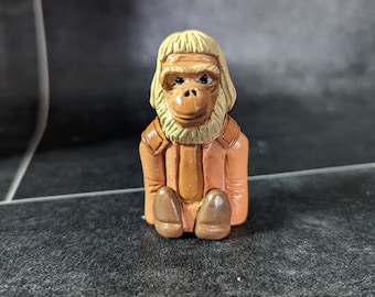 Planet of the apes Dr Zaius polymer clay sculpture small figurine desk buddy,  car dashboard, desk decor  character