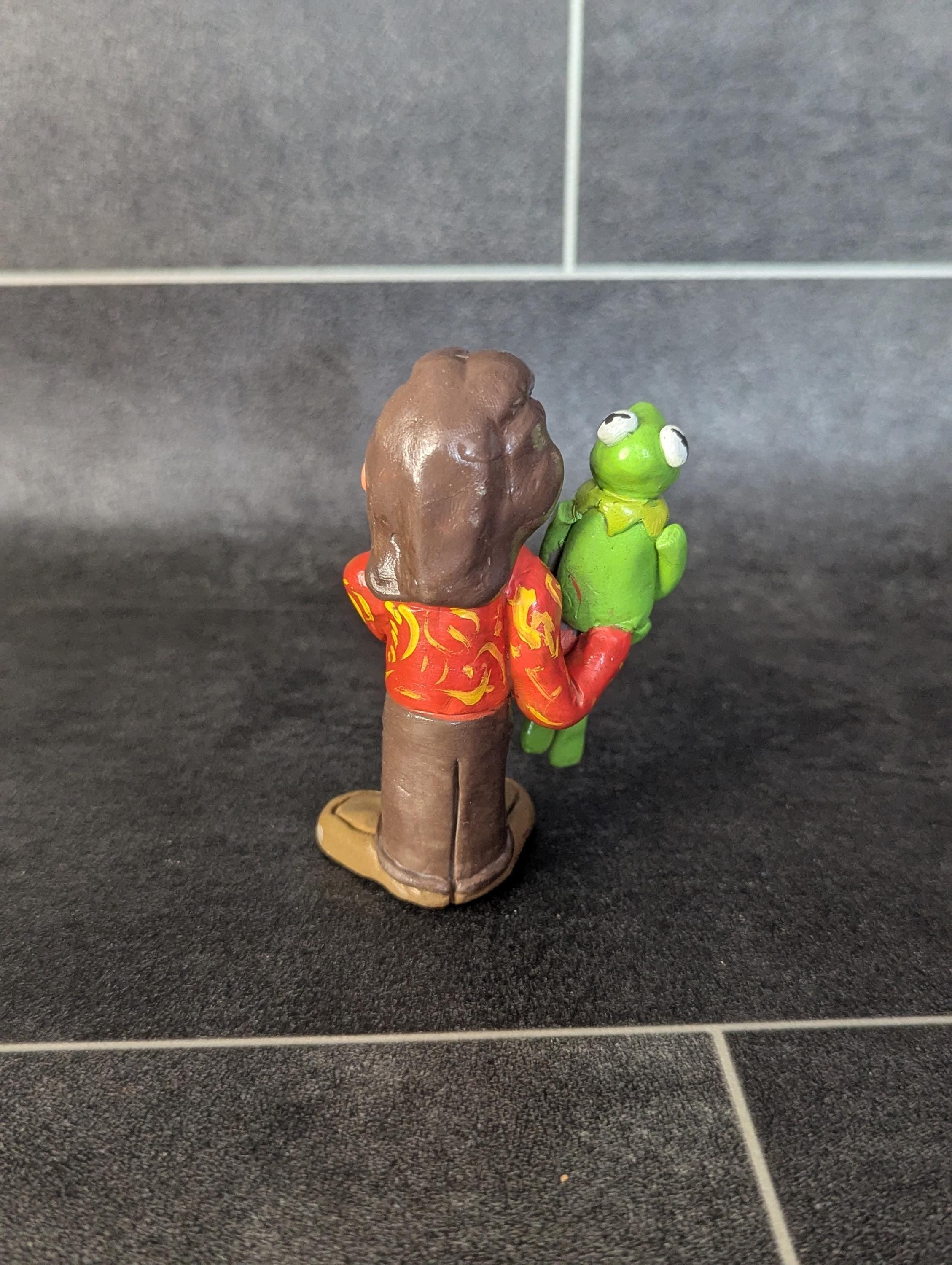 Jim Henson Kermit Polymer Clay Figurine Muppets Nostalgia