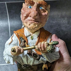 Beeldje labyrint hoggle: met de hand gevormde fanart van polymeerklei