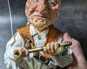 Labyrinth Hoggle Figurine: Hand-Sculpted Polymer Clay Fan Art