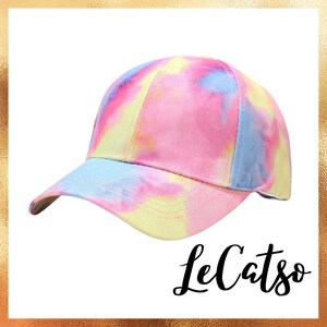 Cotton Candy Tie Dyed Baseball Cap,Rainbow Tie Dyed cap, Pink Tie Dye cap,Hats for Woman,Baseball Hat,Gift For Her,Royal Blue Bestseller,New