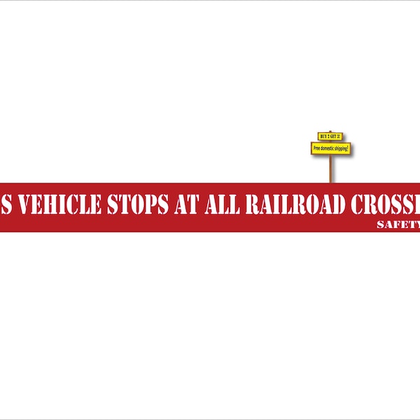 Railroad Crossing Decal - Etsy