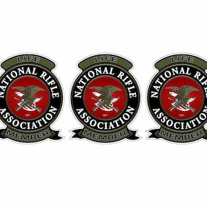 Parche de por vida de la NRA (paquete de 3) Adhesivos adhesivos de la Asociación Nacional del Rifle (2,5 x 2,5 cm) pág. 26