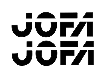 JOFA Helmet Hockey Die Cut (1 Pair) Decal Stickers Size 3/4" High x 2.0" Wide Choose Color White, Black, Red and Silver P965