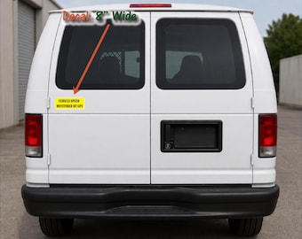 Pair (2) This Vehicle's Speed Is Monitored By GPS Yellow Safety Decal Sticker 3.25" x 8.0" p186