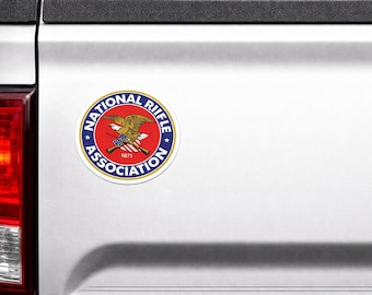 Pair (2) NRA National Rifle Association Round Circle 3.0" x 3.0" Decal Sticker p25