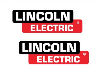 1 Pair Lincolnn Welding 1.4&quot; x 4.0&quot; Decal Sticker r77 Free Domestic Shipping and Tracking