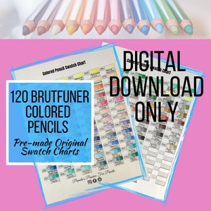 120 lápices de colores Brutfuner: tablas de muestras originales prediseñadas según mi orden de colores