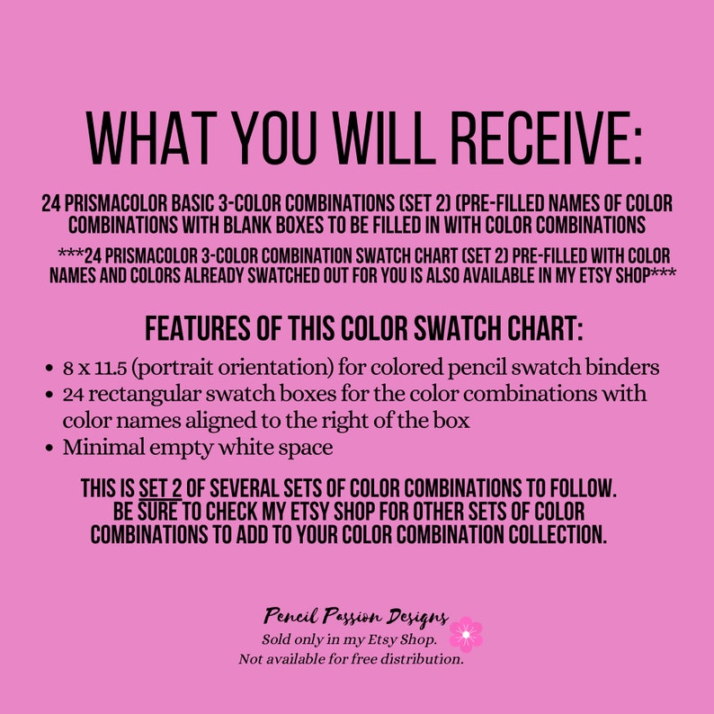 24 Prismacolor Basic 3-blend Color Combination Chart (set 2) - Etsy