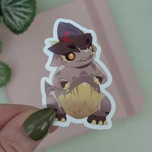 BABY TEPETLISAURUS Sticker, Genshin Impact Sticker, Genshin Saurian Beast, Dinosaur, Kawaii Monster Sticker, Cute Gaming Stationery, Vinyl