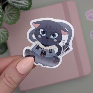 JANE DOE Sticker, Zenless Zone Zero Sticker, ZZZ Sticker, Kawaii Cat Sticker Gift for Anime Lover, Cute Chibi Vinyl Sticker, Anime Waifu