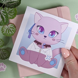 MARCH 7TH Cat, Honkai Star Rail Art Prints, Honkai Starrail Poster, HSR Fan Merch, Cute Wall Decor, Mini Print Kawaii Kitty, Chibi Art
