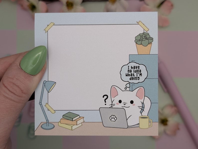 Funny Cat Meme Notepad: "i Have No Idea What I'm Doing" Kawaii ...