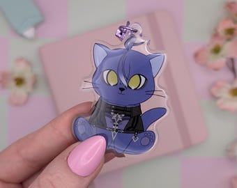 Flins Cat Acrylic Keychain: Genshin Impact Chibi Charm