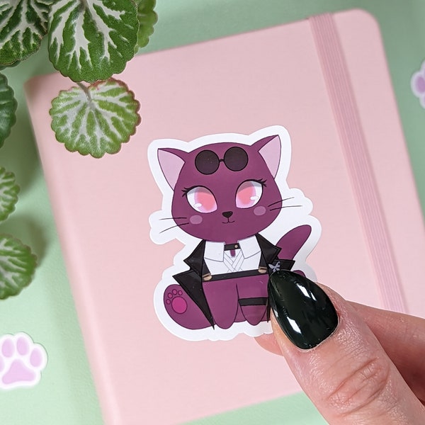 KAFKA Sticker, Honkai Star Rail Sticker, HSR Sticker, Kawaii Cat Sticker Gift for Anime Lover, Cute Chibi Vinyl Sticker, Anime Waifu