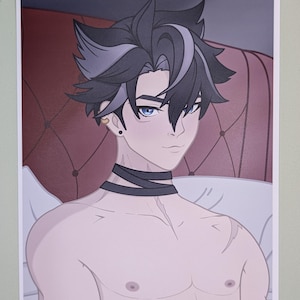 WRIOTHESLEY Art Print, Topless Wriothesley, Genshin Impact Artprint, Anime Husbando, Sexy Gaming Print, Anime Manga Art Style Decor, Rizzley