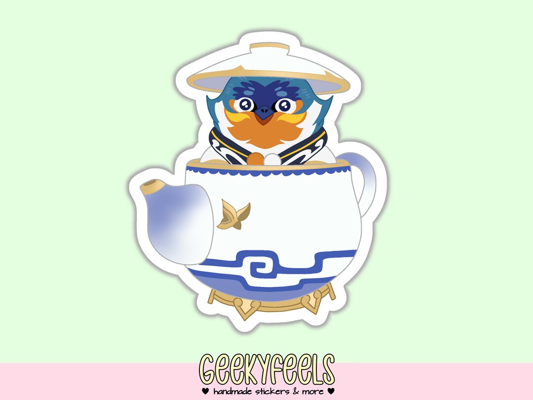 Sticker Tubby genshin Impact Teapot Spirit Vinyl Etsy Ireland