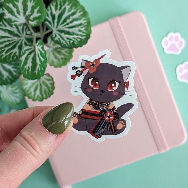 CHIORI Sticker, Genshin Impact Sticker, Kawaii Cat Sticker Gift for Anime Lover, Cute Chibi Vinyl Sticker, Waterproof, Fashion Designer