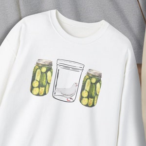 Dove pickle jar Sweatshirt, xmas dove gift, silly dove designs gift for bird lover and parrot lover, white dove sweater, pet dove pullover