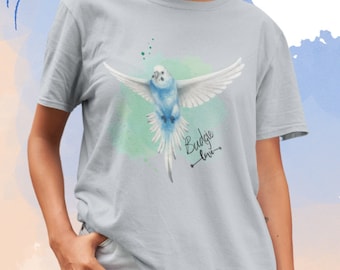 Blaues Wellensittich Shirt, Wellensittich Mama Geschenk, Sittich T-Shirt, Vogel Liebhaber Geschenk, Wellensittich Besitzer T-Shirt, Süßes Wellensittich Geschenk