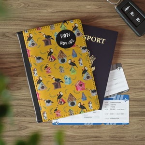 Cubierta de pasaporte de diseño de tucán, cubierta de pasaporte de tucán, cubierta de libreta de tucán, accesorios de viaje de tucán, observación de aves, billetera de libreta de tucán para mascotas