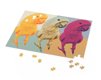 Cockatoo art Puzzle 500-Piec, xmas Cockatoo gift, birthday gift for Cockatoo owner, Cockatoo mom gift, Cockatoo wall  art puzzle home decor