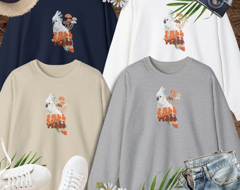 Cockatoo fall vibes thanksgiving family Crewneck Sweatshirt ideal gift for cockatoo parrots lover, pet cockatoo mom pullover, bird lover