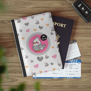 Cubierta de pasaporte de pájaro cacatúas tontas, mamá cacatúa, cubierta de pasaporte de mamá cacatúas, regalo del propietario de cacatúas, amante de las cacatúas, regalo de mercadería birb