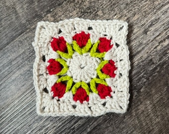 Tulip Granny Square Pattern, granny square pattern, crochet pattern, pdf crochet pattern, digital download, instant download, crochet