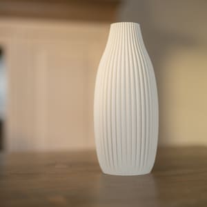 Vase / decorative vase / 3D print Elva / pampas grass / dried flowers / decoration / eucalyptus / bouquet / gypsophila sandgrau