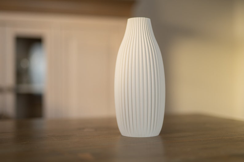 Vase / decorative vase / 3D print Elva / pampas grass / dried flowers / decoration / eucalyptus / bouquet / gypsophila sandgrau