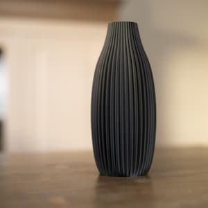 Vase / decorative vase / 3D print Elva / pampas grass / dried flowers / decoration / eucalyptus / bouquet / gypsophila schwarz