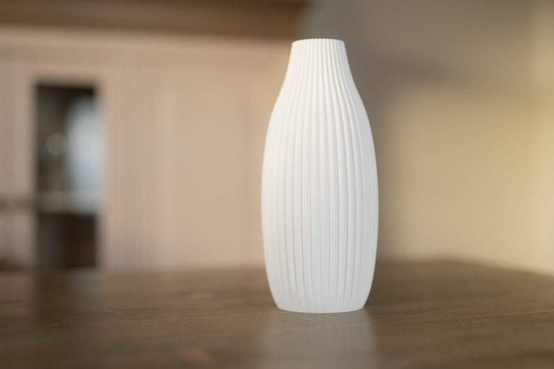 Vase / decorative vase / 3D print Elva / pampas grass / dried flowers / decoration / eucalyptus / bouquet / gypsophila weiß