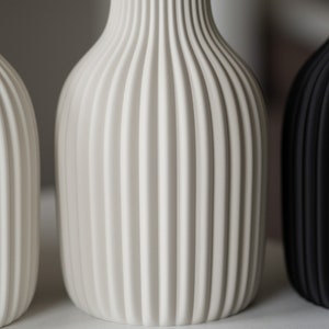 NEU Vase / Dekovase / 3D Druck Torm / Pampasgras / Trockenblumen / Dekoration / Eukalyptus / Bouquet / Schleierkraut sandgrau