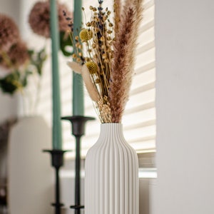 Vaso decorativo / stampa 3D Tolv / fino a 60 cm / vaso / erba di pampa / fiori secchi / decorazione / eucalipto / bouquet / gypsophila immagine 9