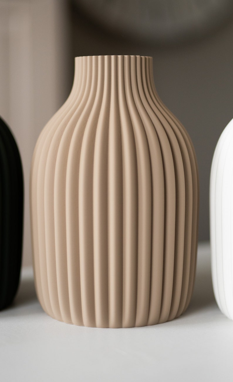 NEW Vase / decorative vase / 3D print Torm / pampas grass / dried flowers / decoration / eucalyptus / bouquet / gypsophila beige