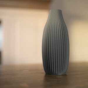 Vase / decorative vase / 3D print Elva / pampas grass / dried flowers / decoration / eucalyptus / bouquet / gypsophila dunkelgrau