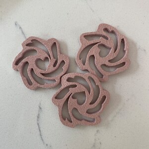 Water cut leather shapes
