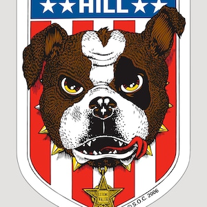 Powell Peralta Frankie Hill Bulldog skateboard Sticker 4.5&quot;