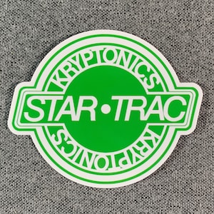 Kryptonics STAR-TRAC Skateboard Sticker 3.25 inches Green