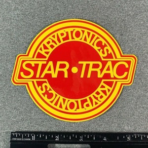 Kryptonics Skateboard STAR-TRAC Sticker 5.5&quot; yellow/red