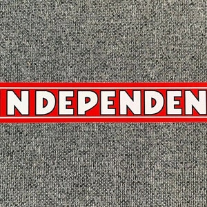 Pegatina para patineta Independent Trucks Bar de 4 pulgadas, color rojo