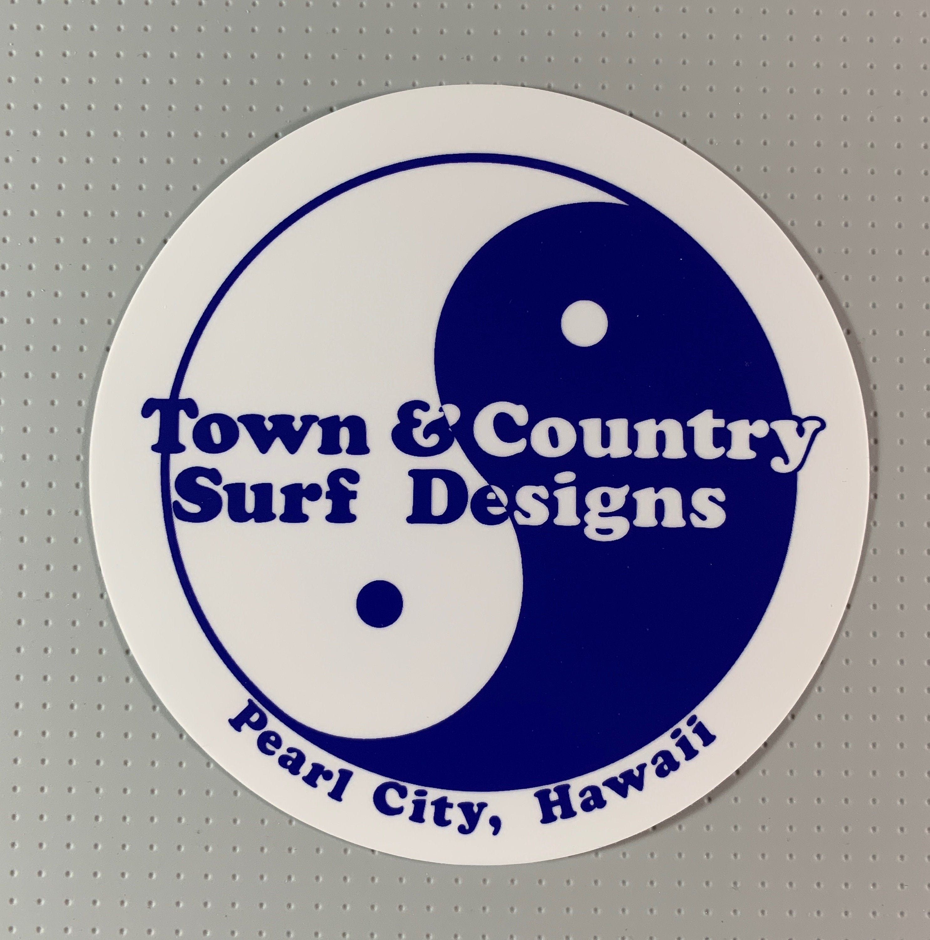 T&C Town And Country Surf Designs Hawaii Sticker 5 inches Blue Etsy T&C Town And Country Surf Designs Hawaii Sticker 5 inches Blue Etsy