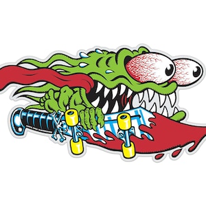 Adesivo de skate Santa Cruz Slasher Sword de 6"