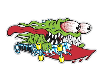 Santa Cruz Slasher Sword Skateboard Sticker 6&quot;