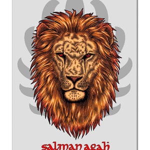 Powell Peralta Salman Agah Lion Sticker 4.5&quot;