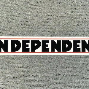 Independent Trucks Bar Skateboard Sticker 8 inches White